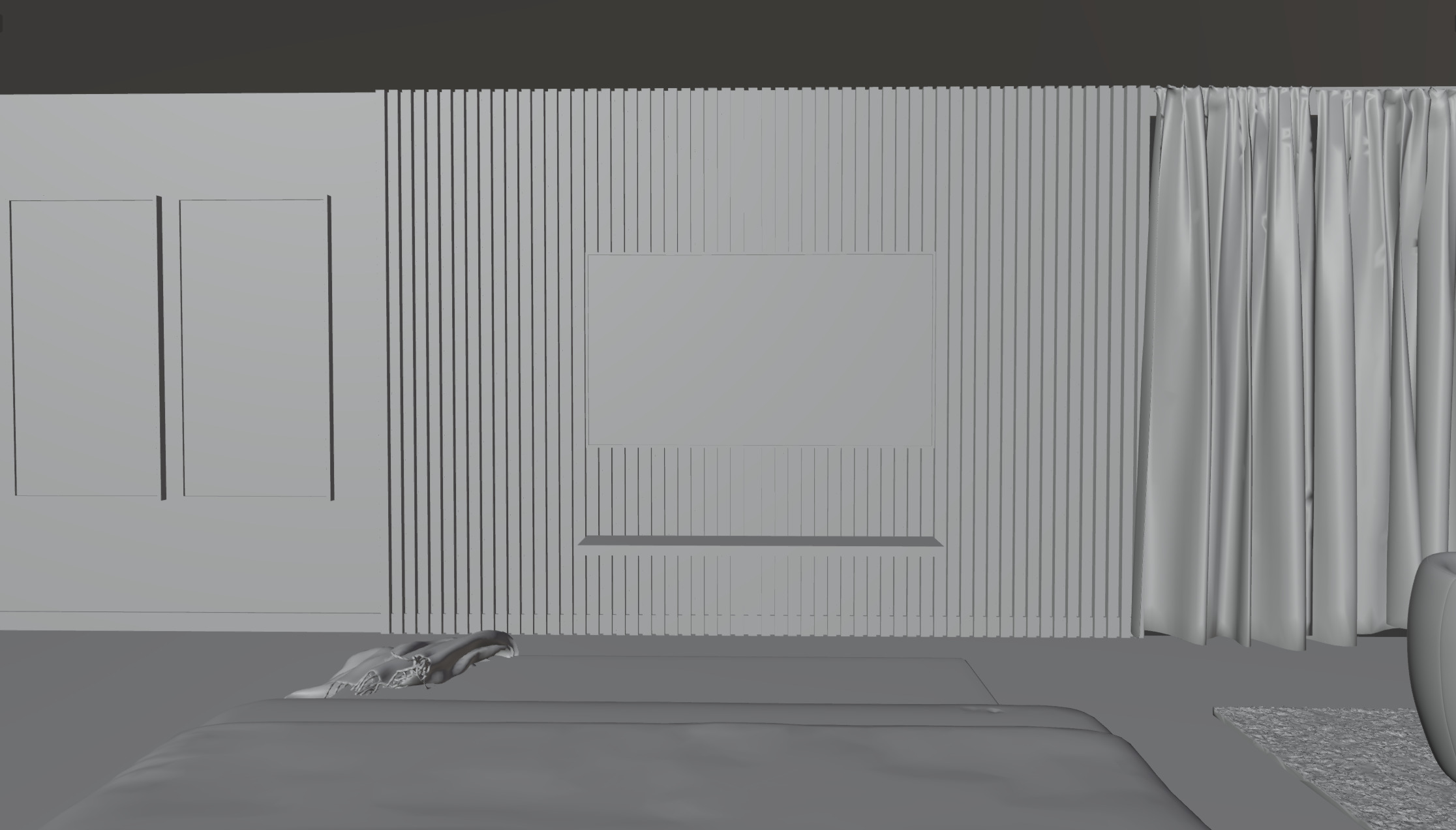 Complete Modern Luxury Bedroom 3D model_16