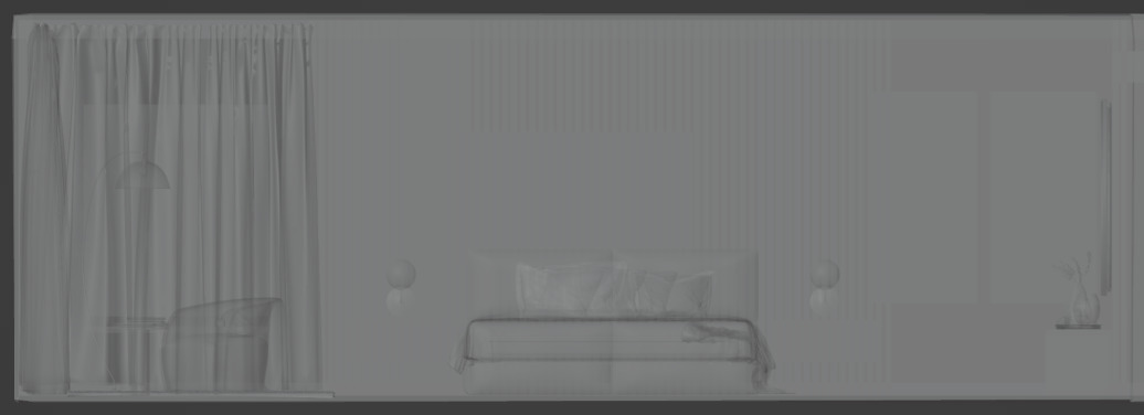 Complete Modern Luxury Bedroom 3D model_11