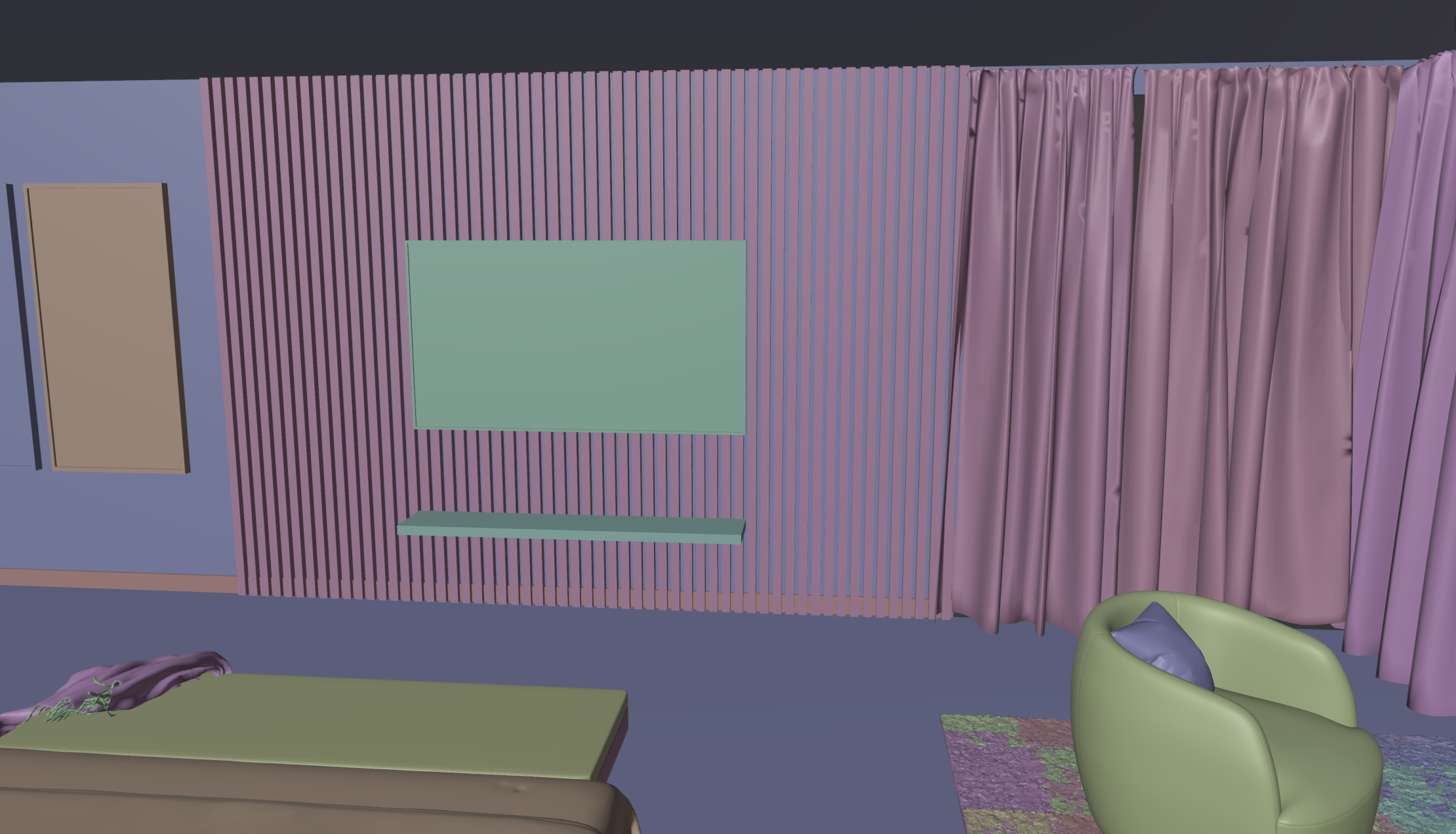 Complete Modern Luxury Bedroom 3D model_5