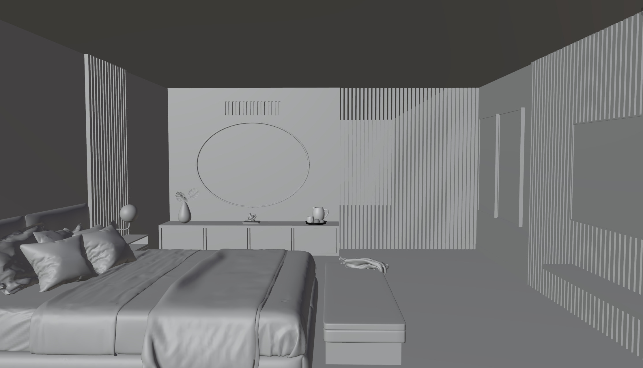 Complete Modern Luxury Bedroom 3D model_13