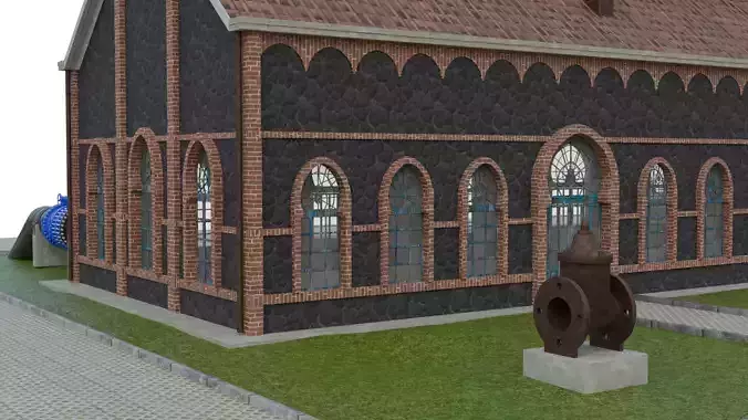 water distribution station 3D model