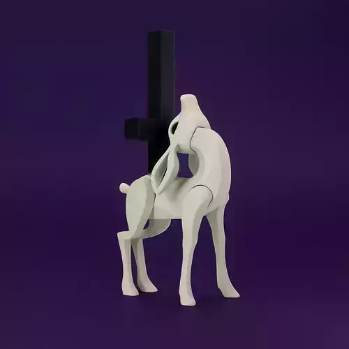 Deer Crux Cervus Minimalist Ornament Decoration toy