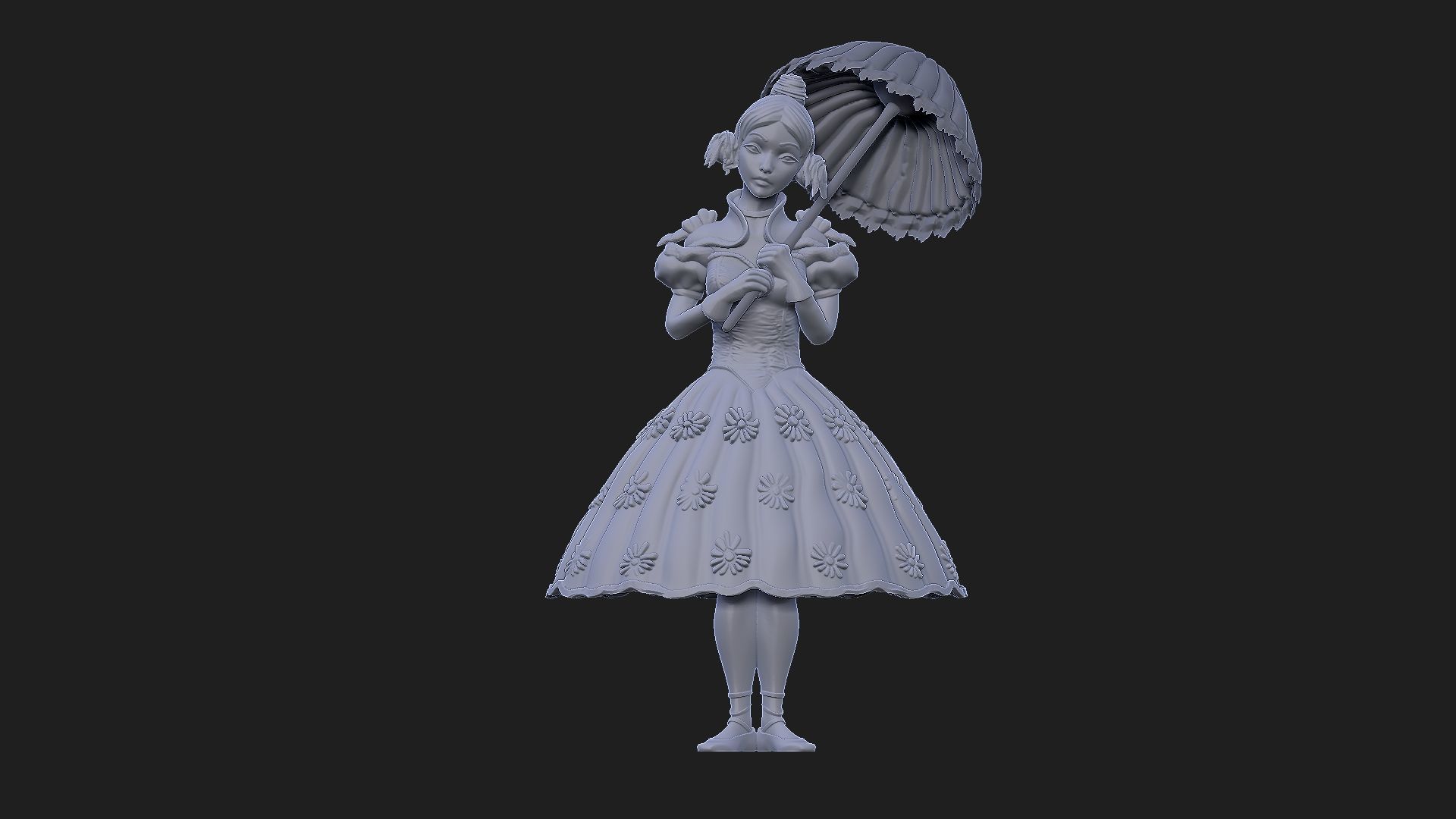 umbrellagirl  3D print model_1