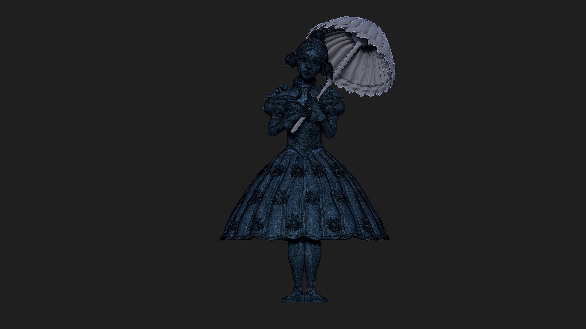 umbrellagirl  3D print model_4