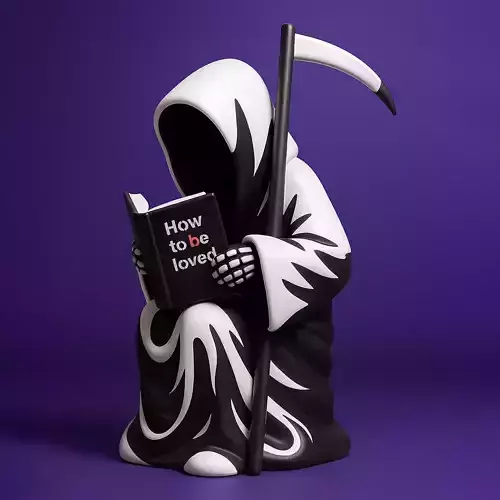Grim Reaper Death Reading How to be loved Heartbreak toy