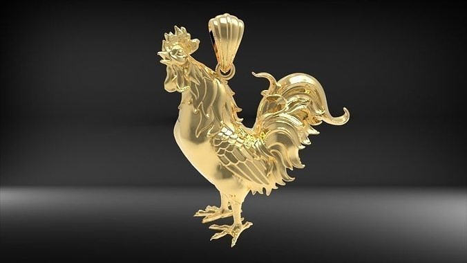 Rooster Chicken Pendant 3D print model
