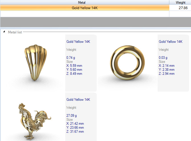 Rooster Chicken Pendant 3D print model_38