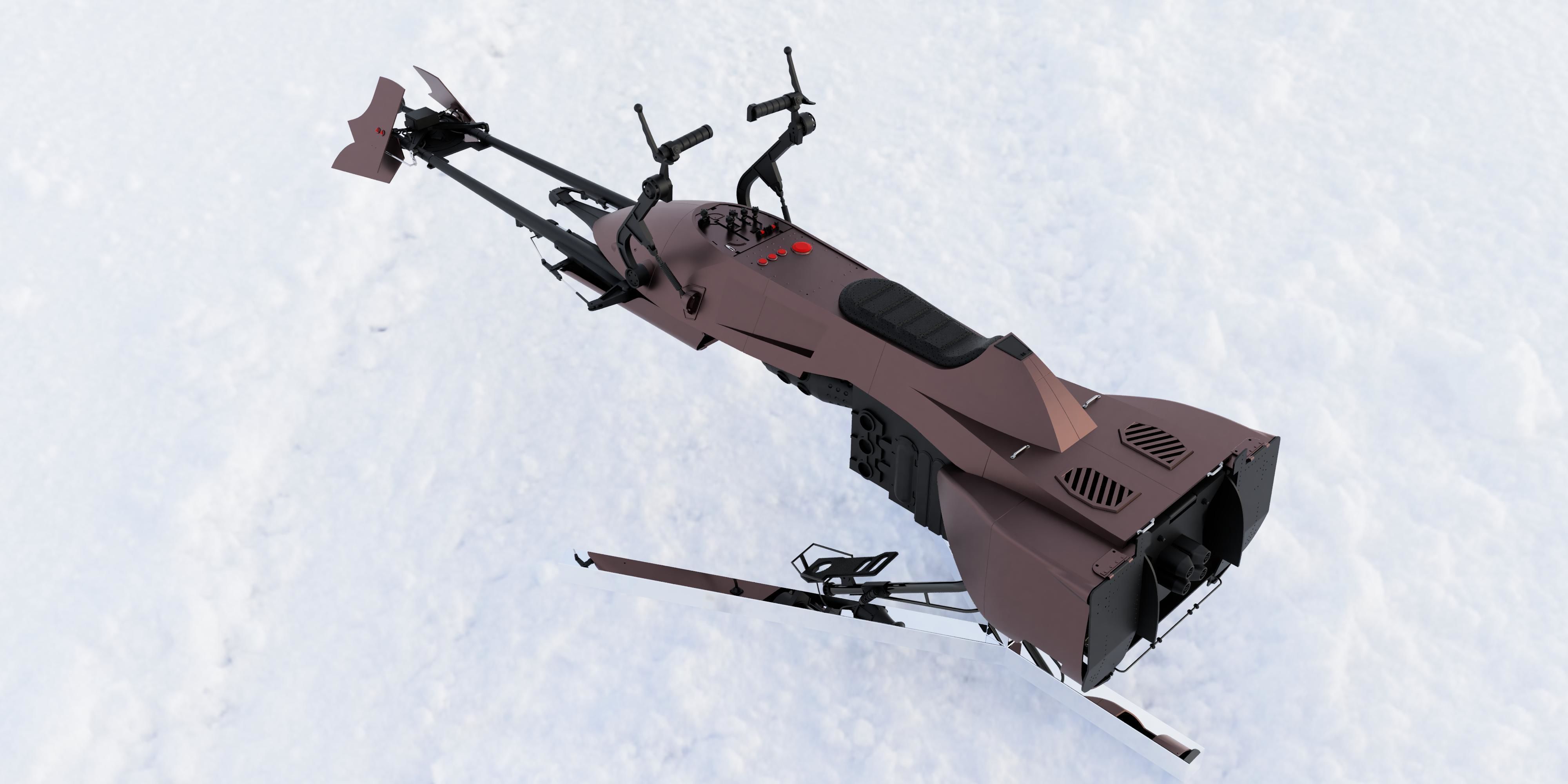 74z Speeder Bike  Full Scale ROTJ 3D print model_8