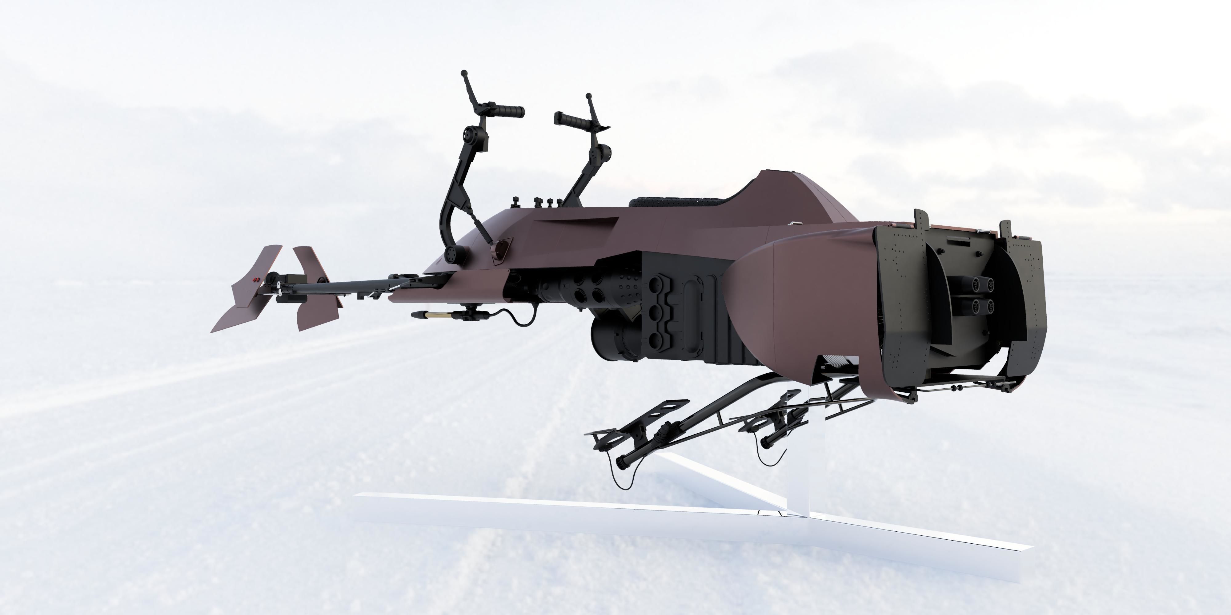 74z Speeder Bike  Full Scale ROTJ 3D print model_7