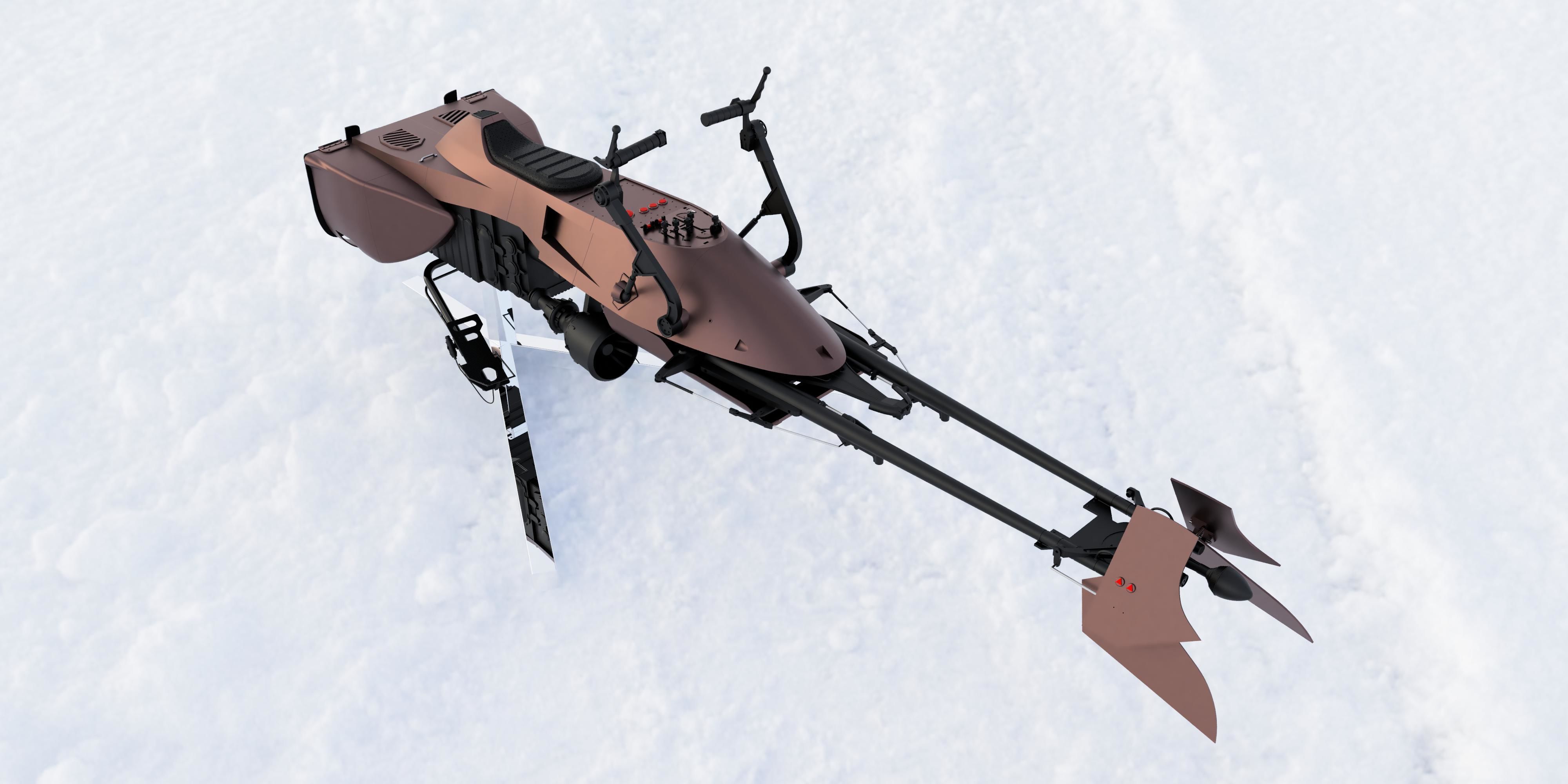 74z Speeder Bike  Full Scale ROTJ 3D print model_9