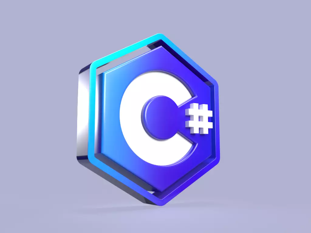 C Sharp 3D Model  C Sharp - Logo Download Free 3D  3D model_0