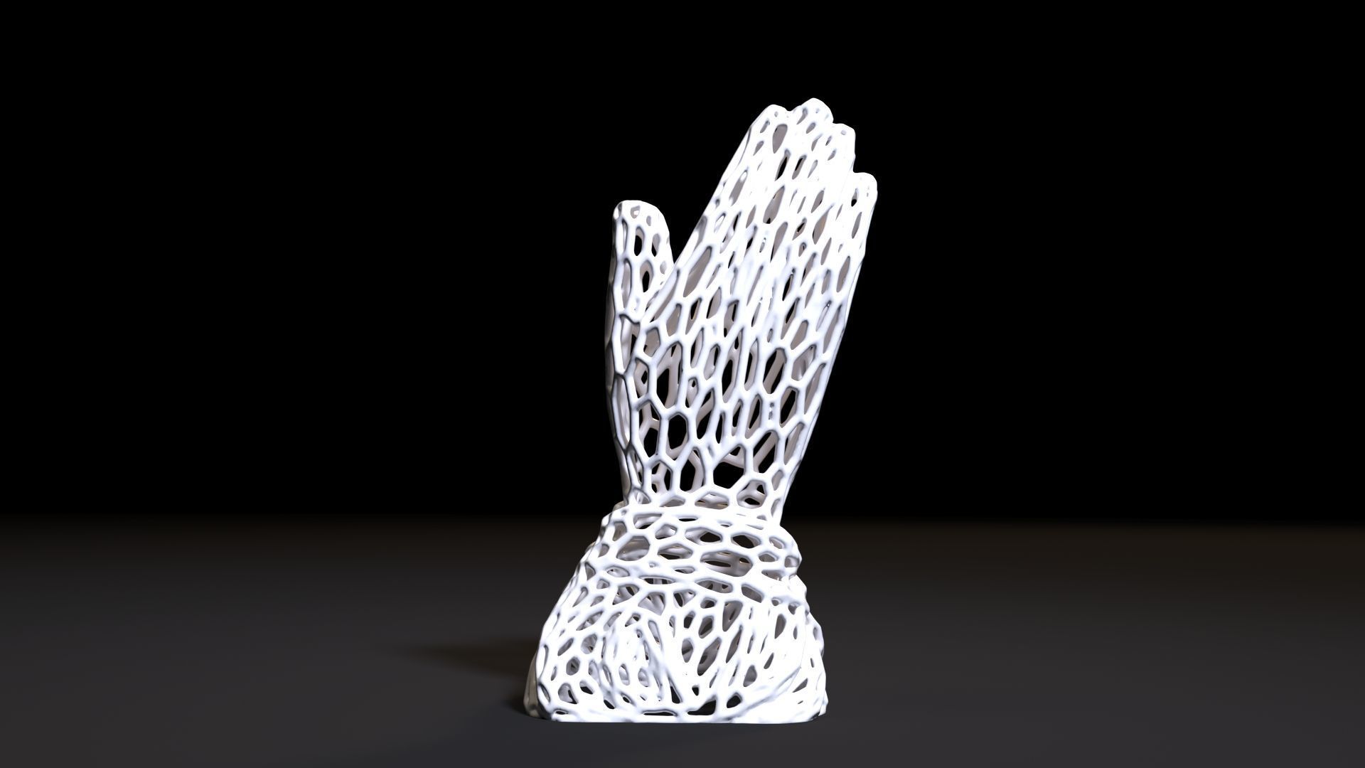 Praying Hands Voronoi 3D print model_5