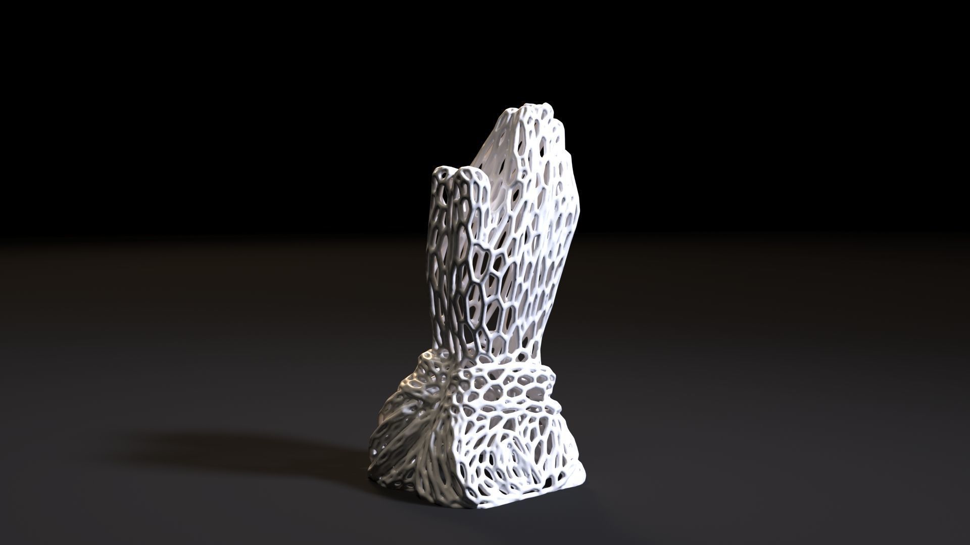Praying Hands Voronoi 3D print model_4
