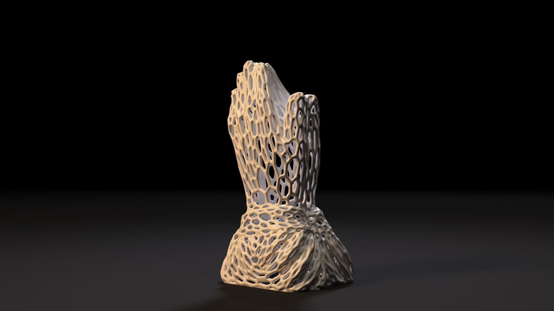 Praying Hands Voronoi 3D print model_2