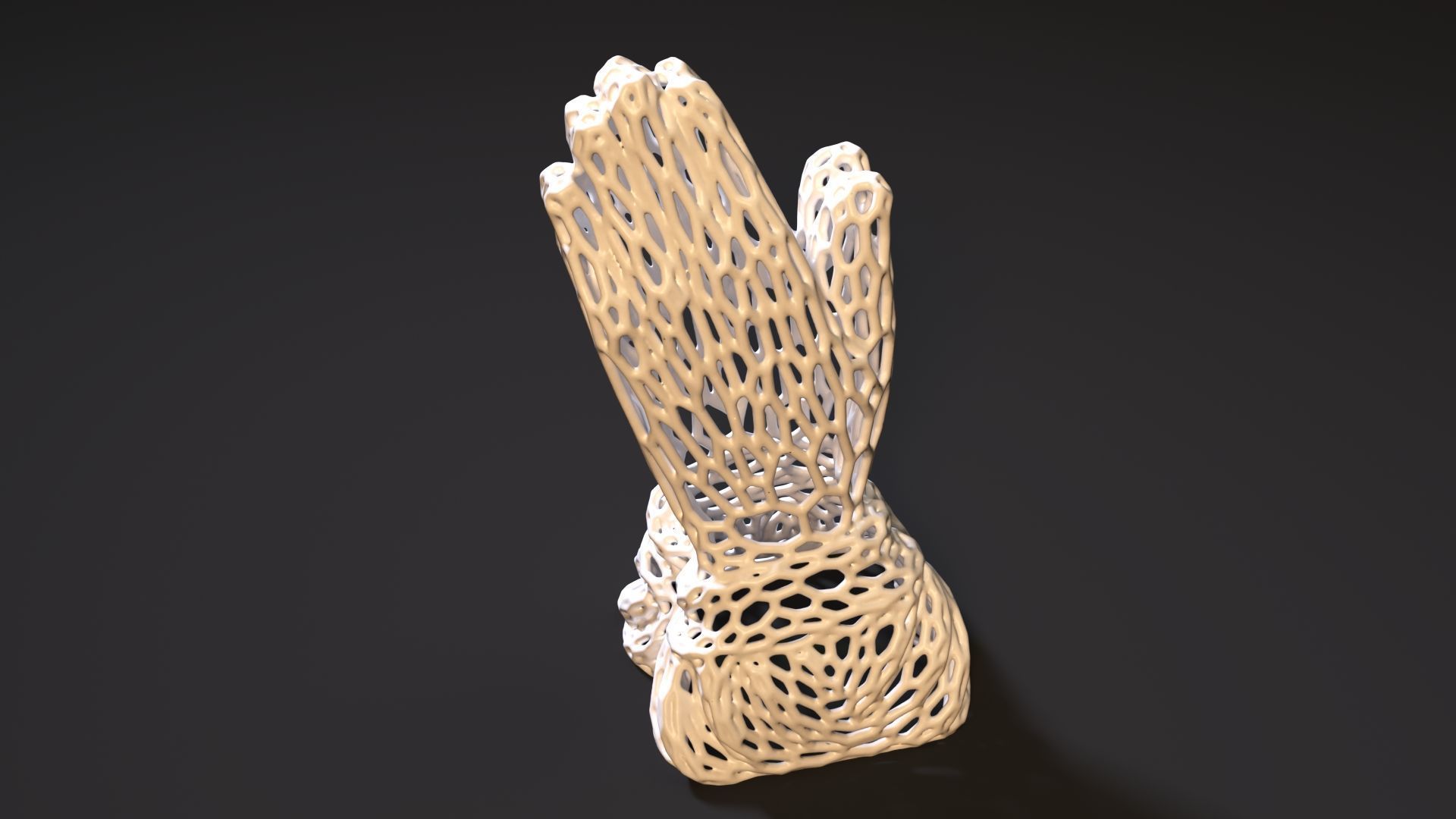 Praying Hands Voronoi 3D print model_9