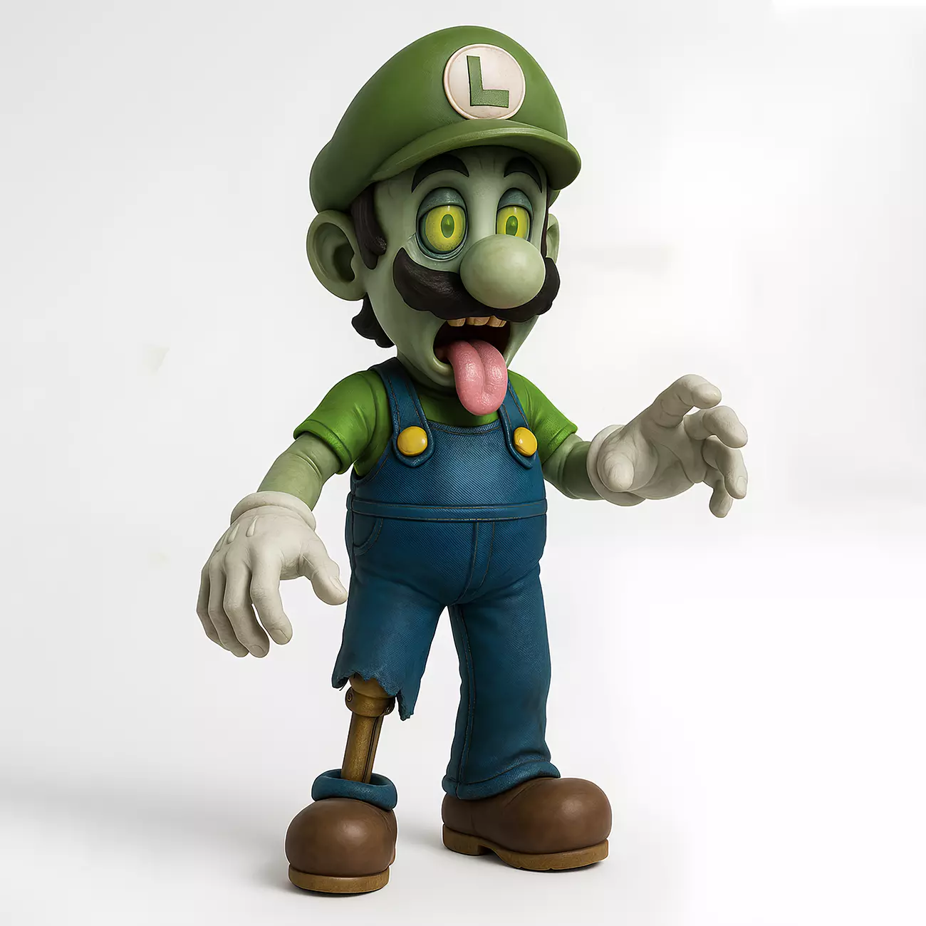 Zombie Luigi Super Mario Parody toy 3D print model