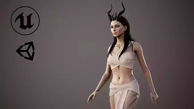 Demonica Game-Ready Fantasy Character