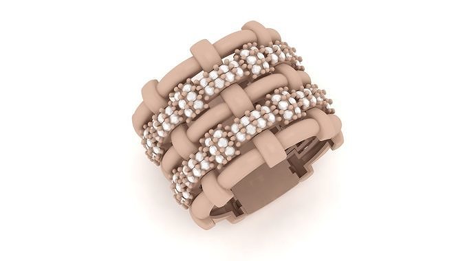 Texture Ring -Tissue - 5 Size 3D print model