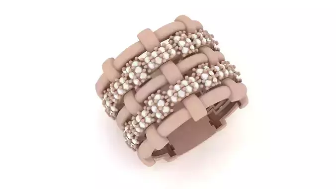 Texture Ring -Tissue - 5 Size 3D print model
