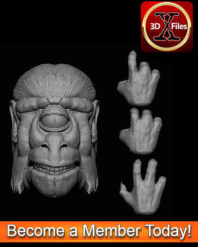 Star Wars Myo Head sculpt - Action Figure Custom Sculpt  3D print model