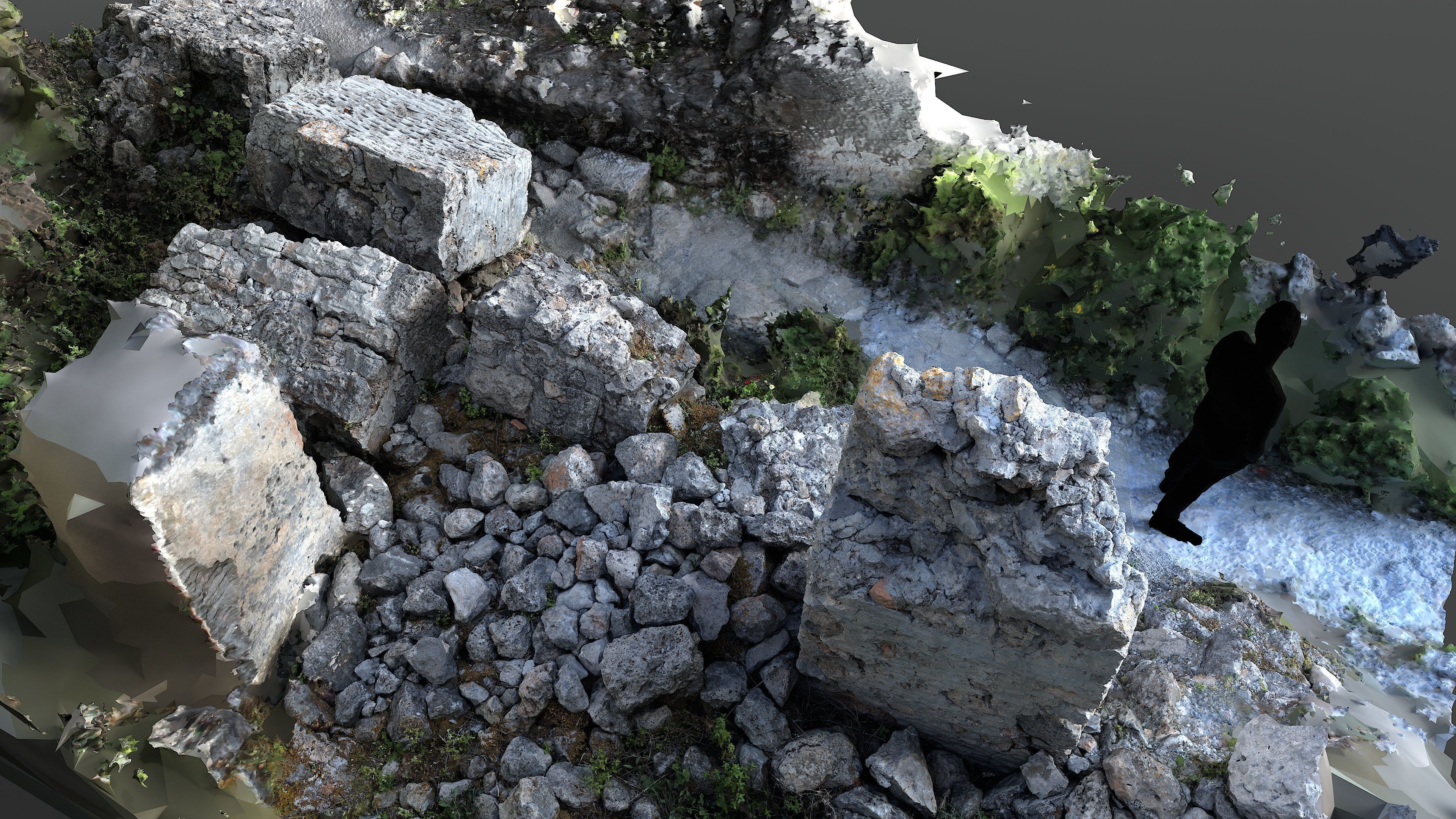 Abandoned House Ruined Part Scan - Fallen Wall Parts 3D model_9