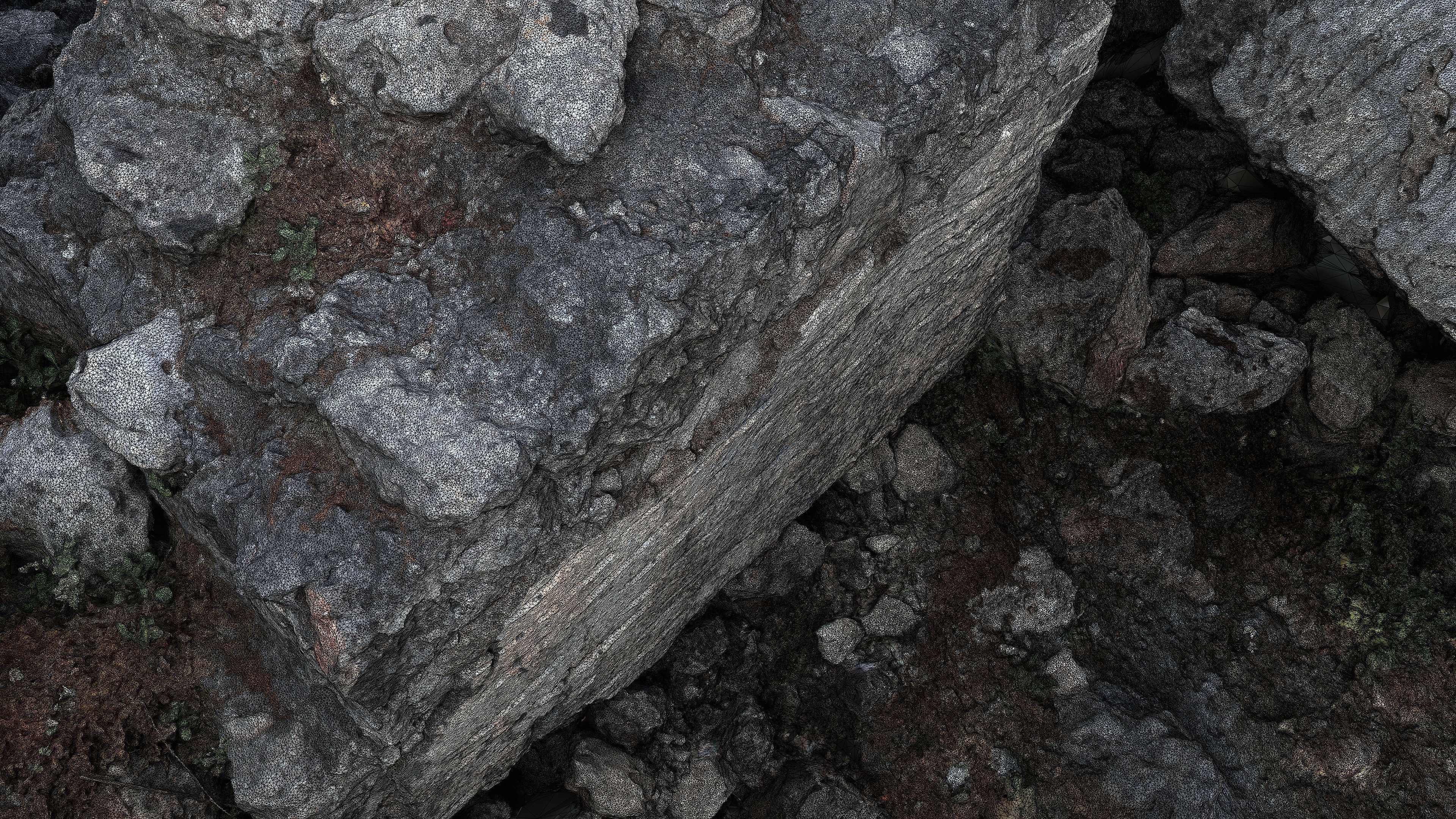 Abandoned House Ruined Part Scan - Fallen Wall Parts 3D model_20