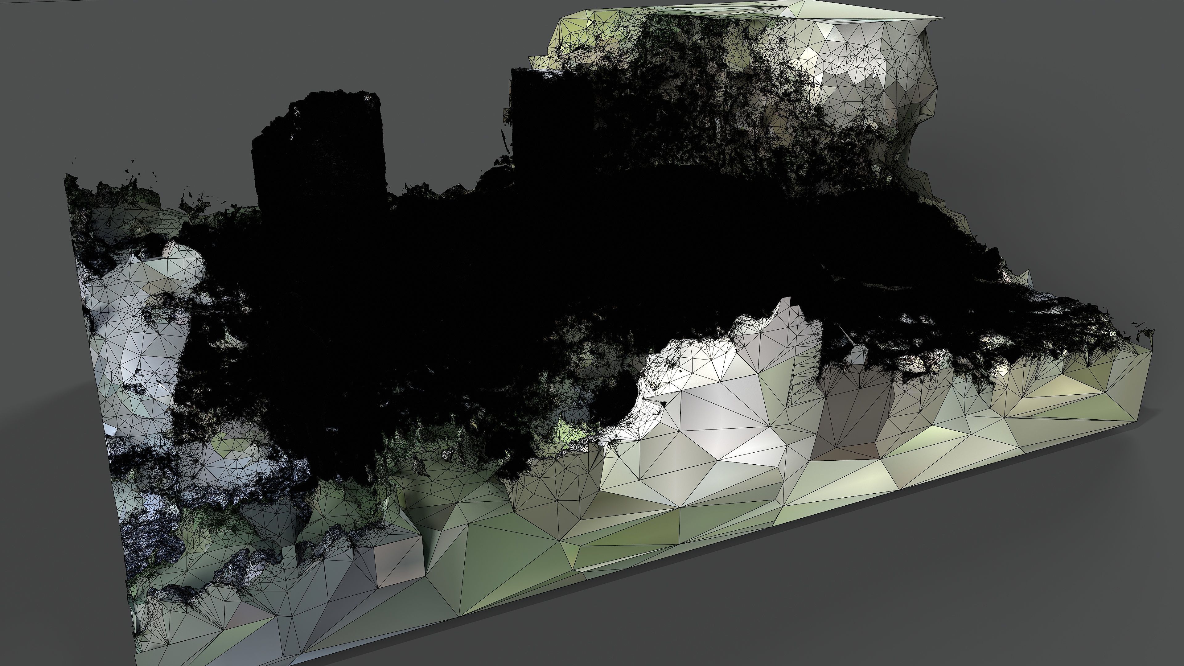 Abandoned House Ruined Part Scan - Fallen Wall Parts 3D model_21