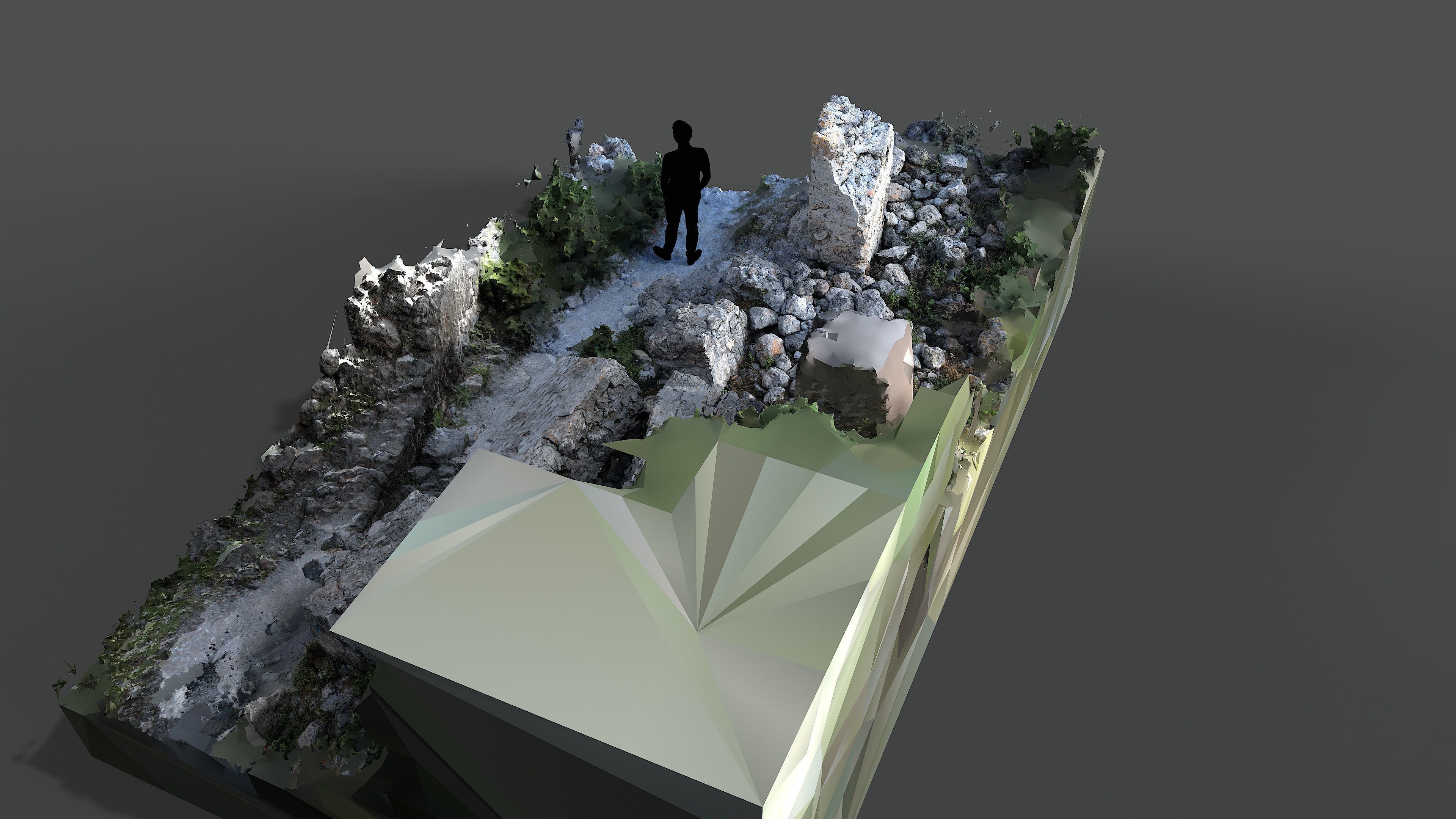 Abandoned House Ruined Part Scan - Fallen Wall Parts 3D model_13