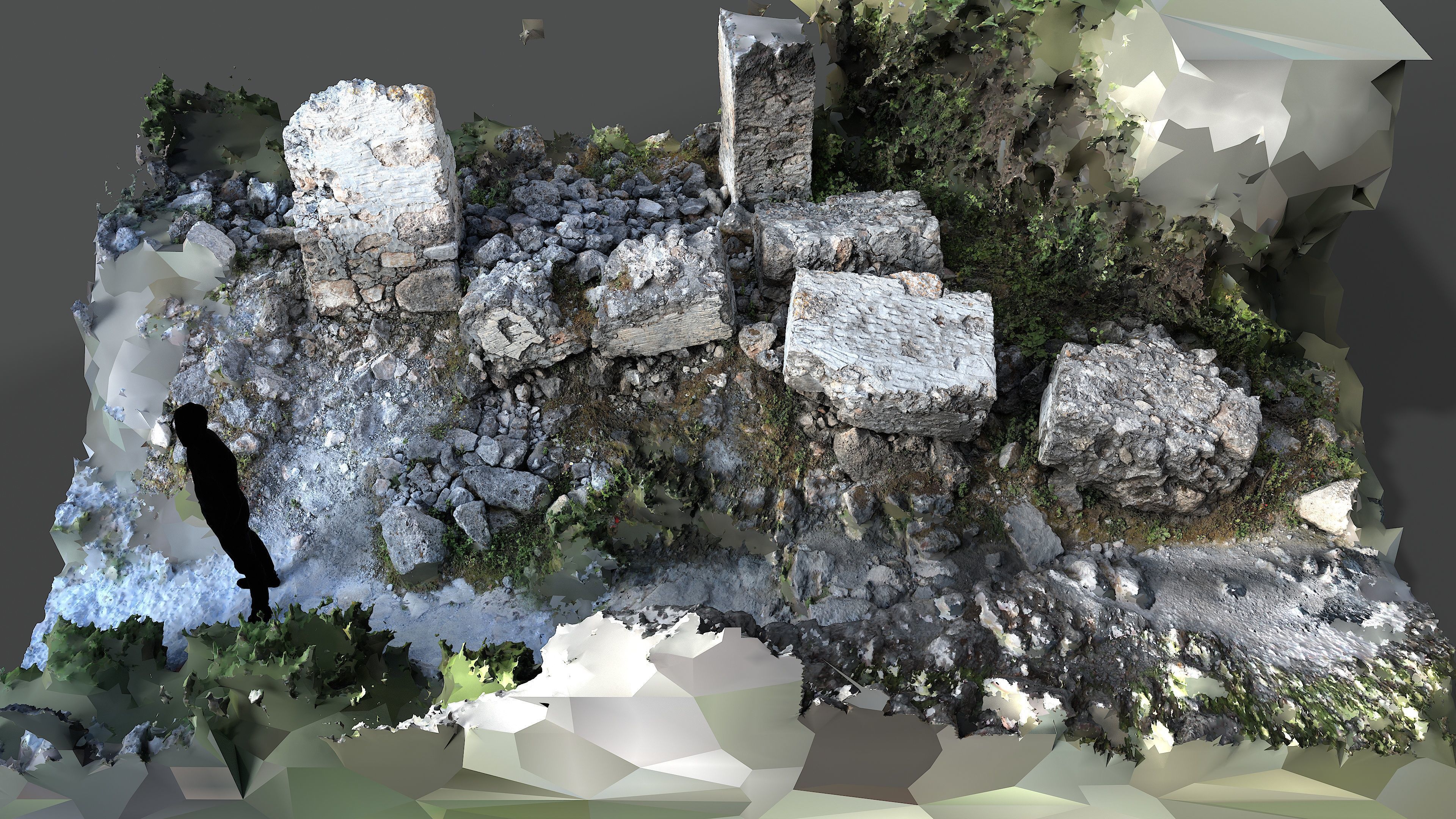 Abandoned House Ruined Part Scan - Fallen Wall Parts 3D model_8
