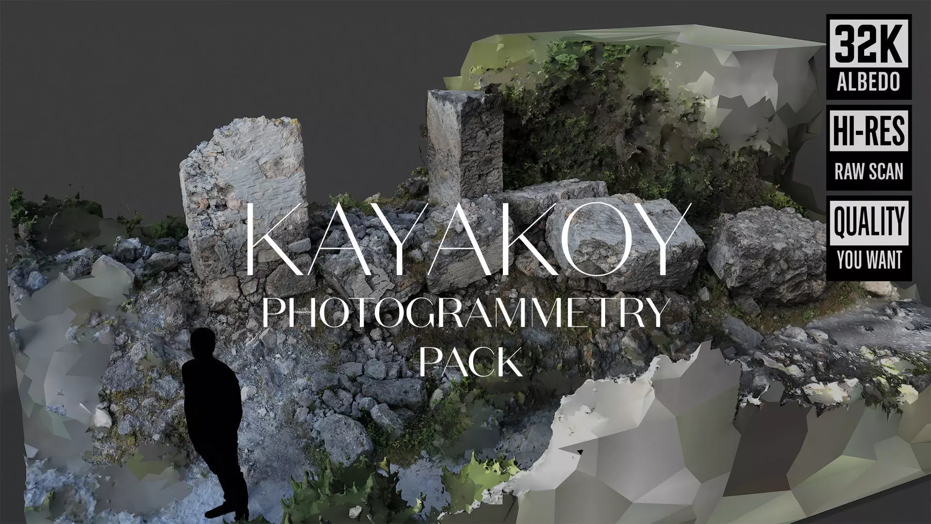 Abandoned House Ruined Part Scan - Fallen Wall Parts 3D model_0