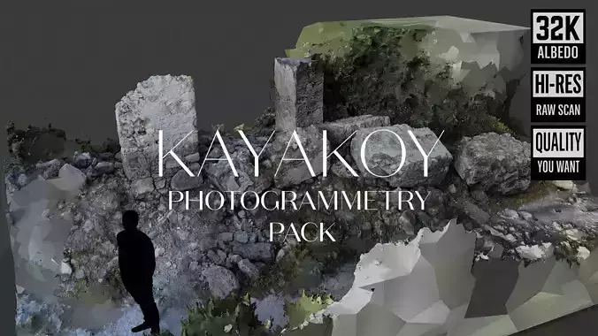 Abandoned House Ruined Part Scan - Fallen Wall Parts