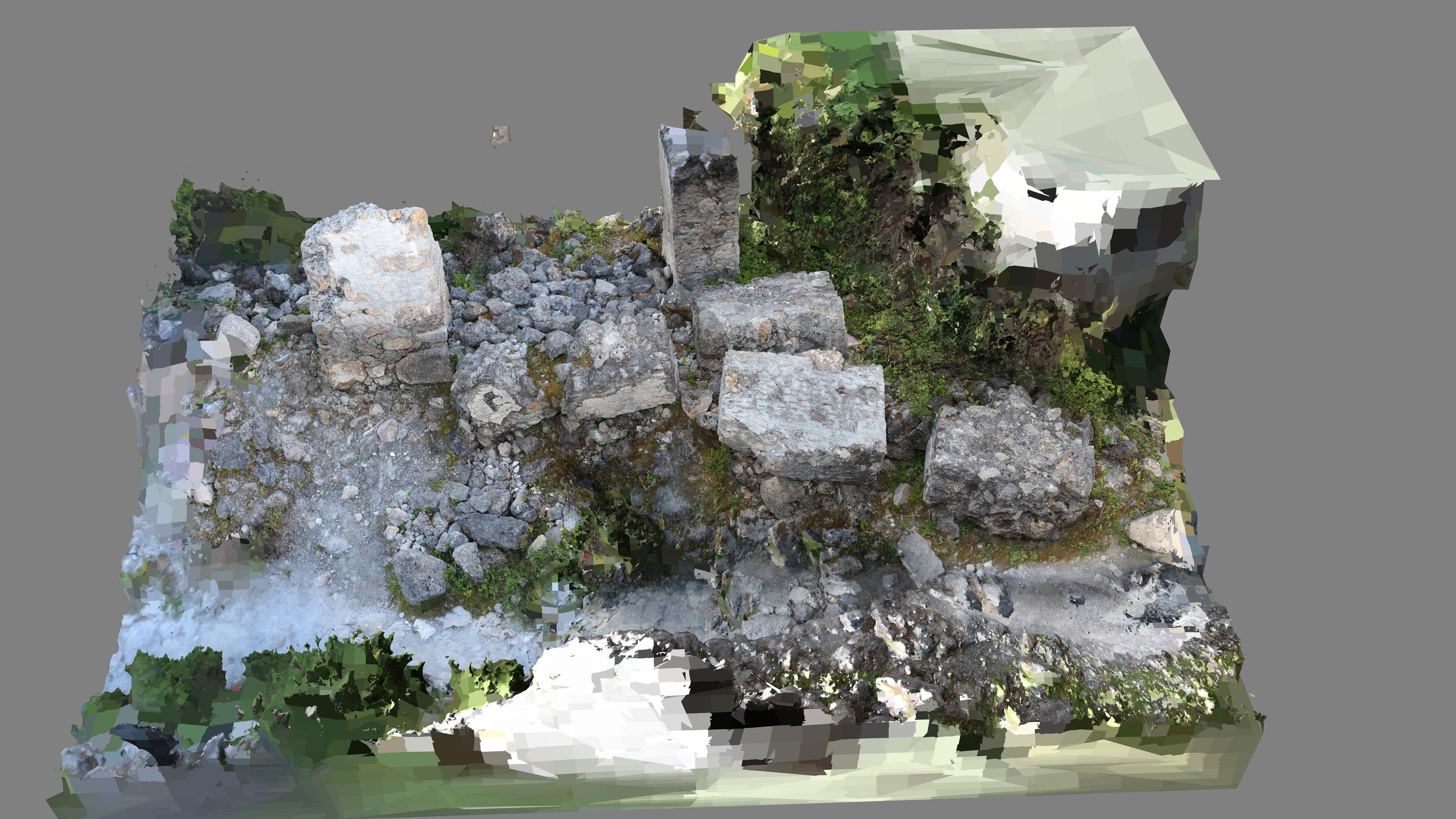 Abandoned House Ruined Part Scan - Fallen Wall Parts 3D model_25