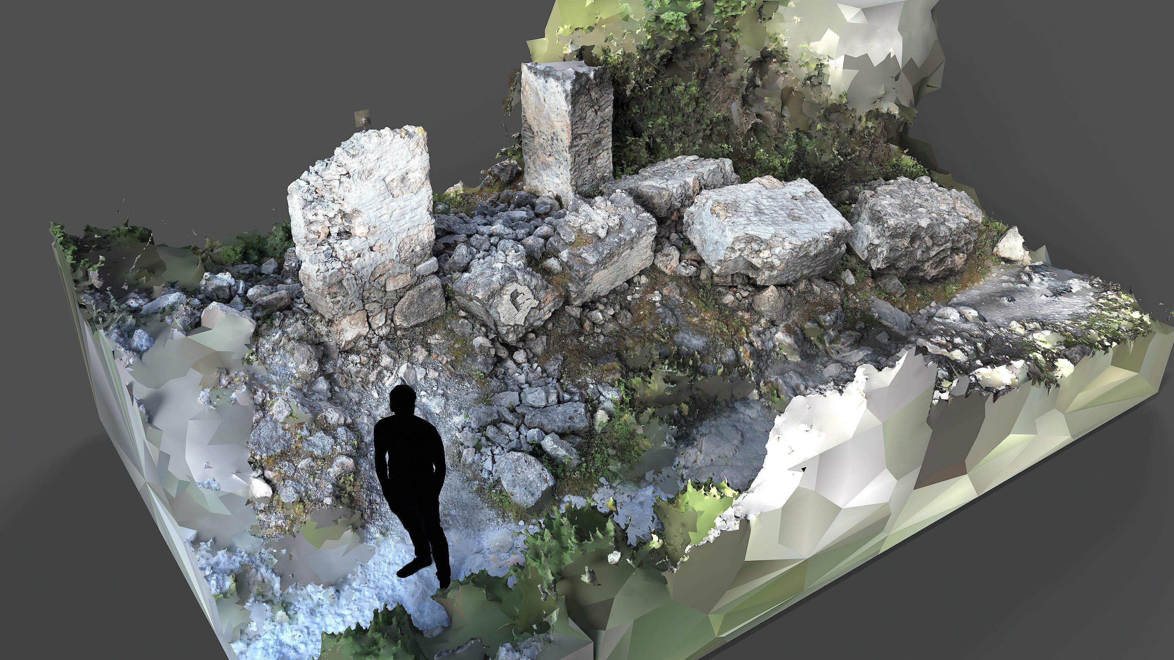 Abandoned House Ruined Part Scan - Fallen Wall Parts 3D model_5