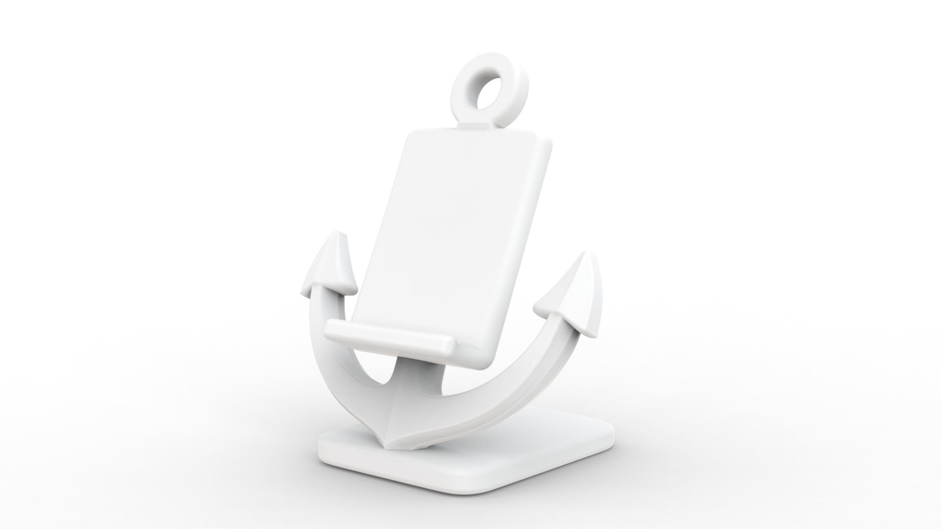 Nautical Anchor Phone Stand 3D Model STL Ready to Print 3D print model_6