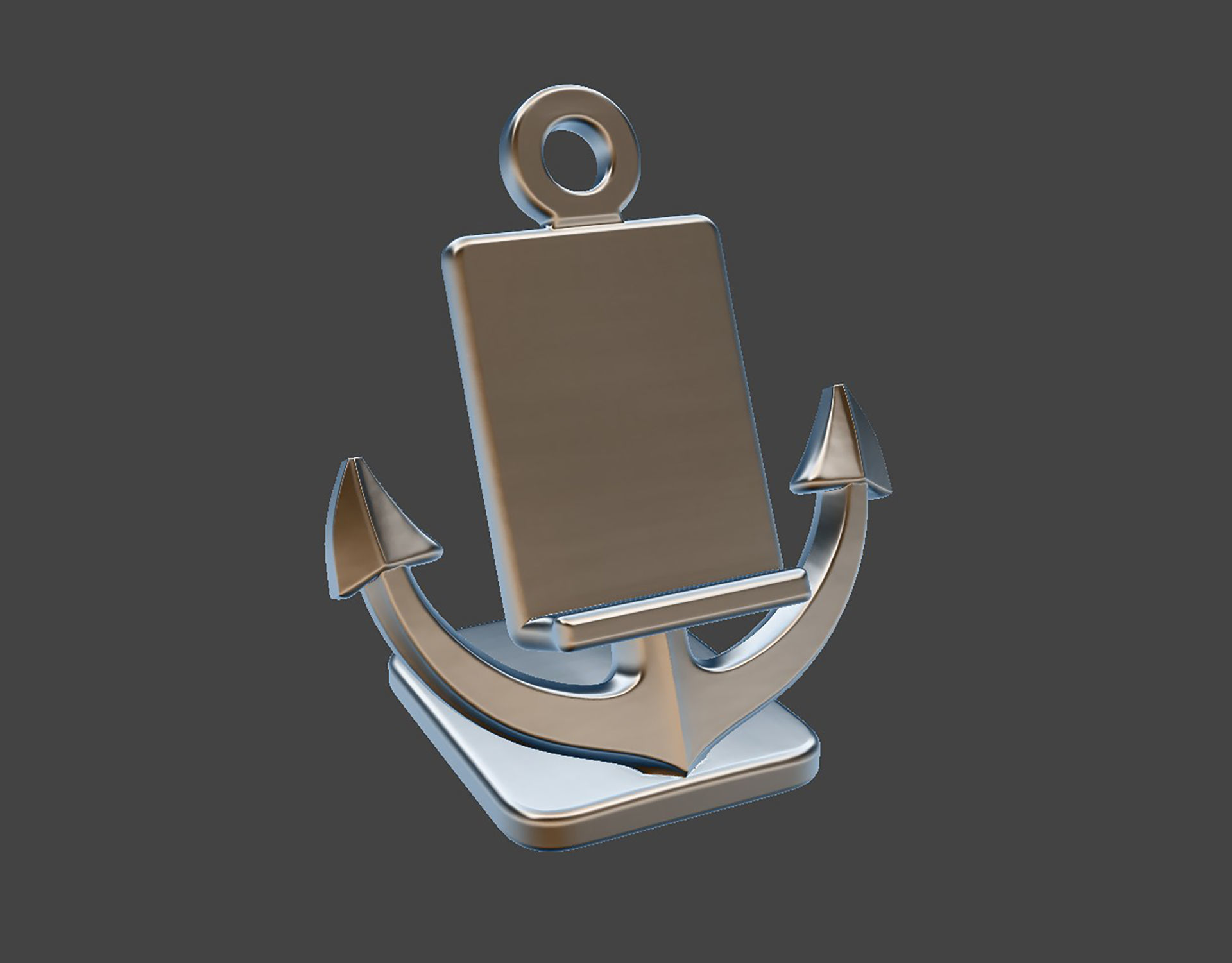 Nautical Anchor Phone Stand 3D Model STL Ready to Print 3D print model_7