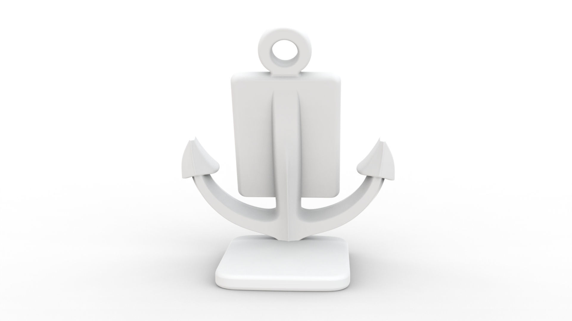Nautical Anchor Phone Stand 3D Model STL Ready to Print 3D print model_3