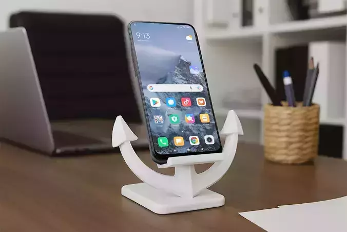Nautical Anchor Phone Stand 3D Model STL Ready to Print 3D print model