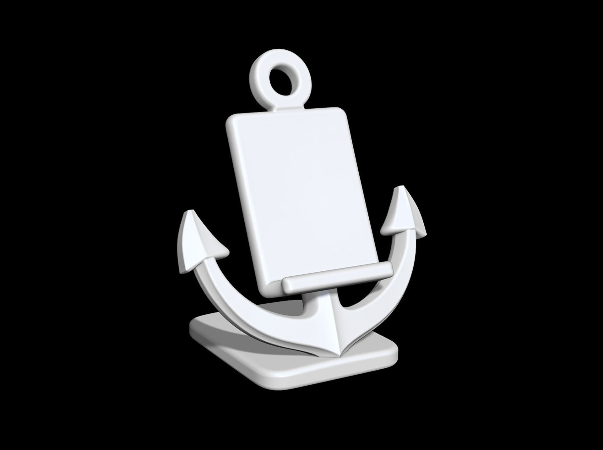 Nautical Anchor Phone Stand 3D Model STL Ready to Print 3D print model_1