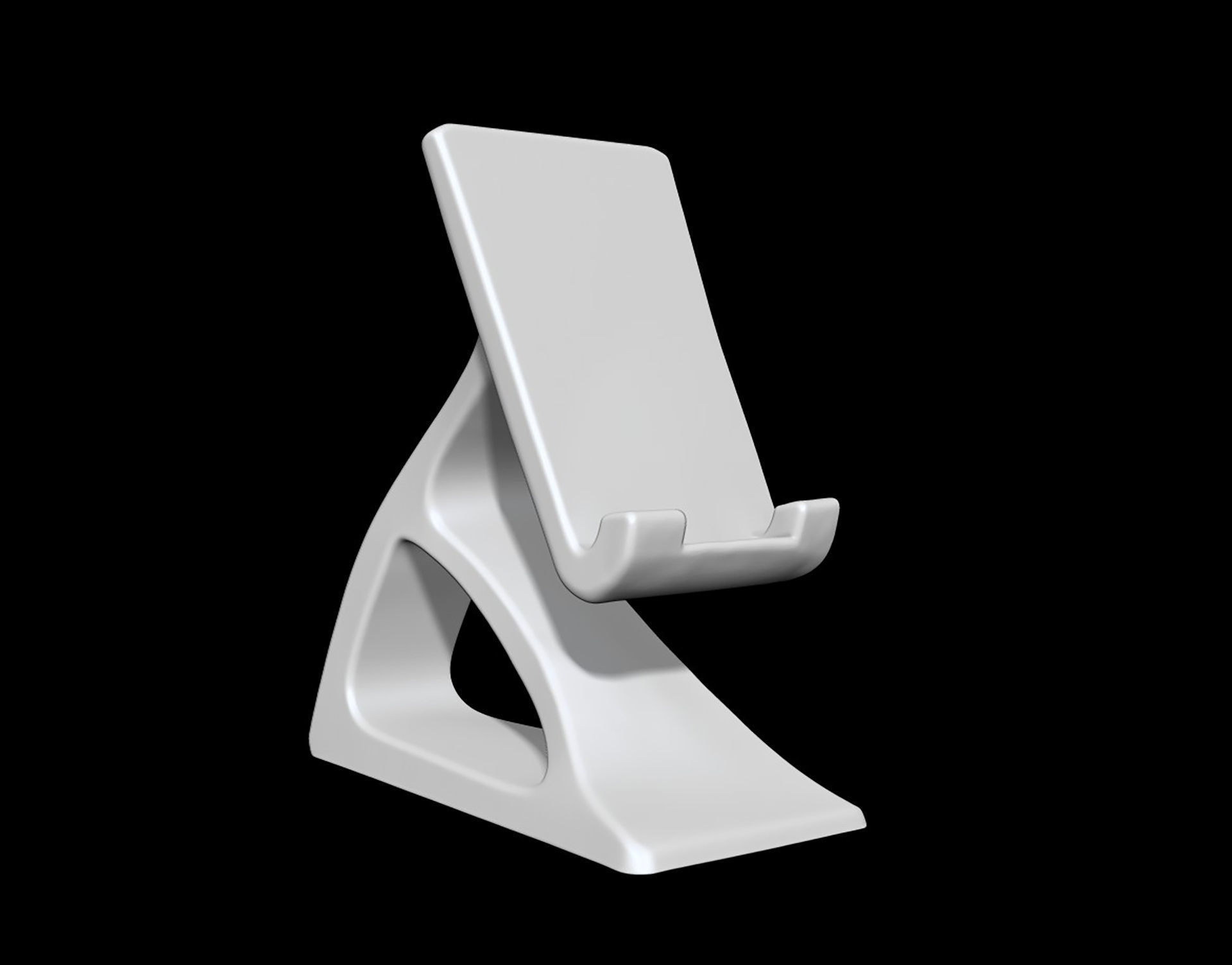 Modern Minimalist Phone Stand 3D Model STL Ready to Print 3D print model_9
