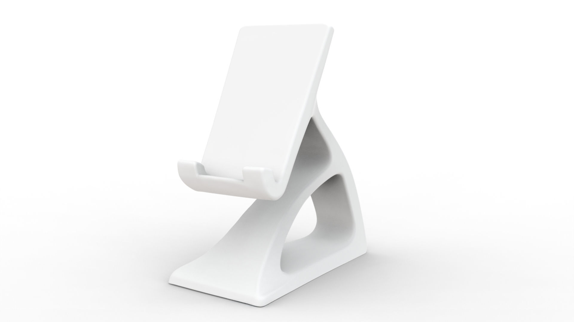 Modern Minimalist Phone Stand 3D Model STL Ready to Print 3D print model_3