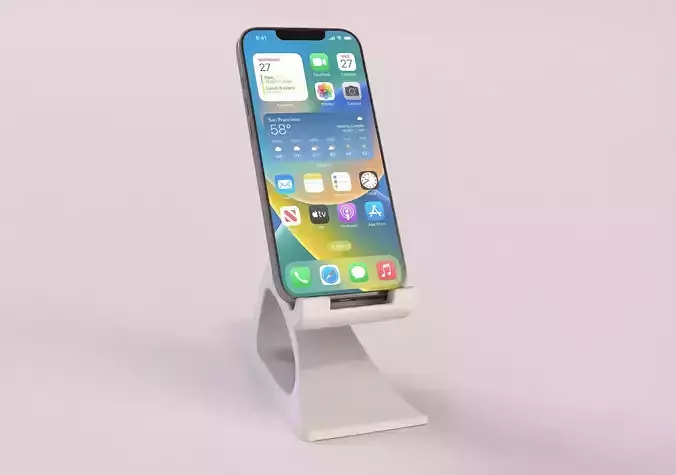 Modern Minimalist Phone Stand 3D Model STL Ready to Print 3D print model