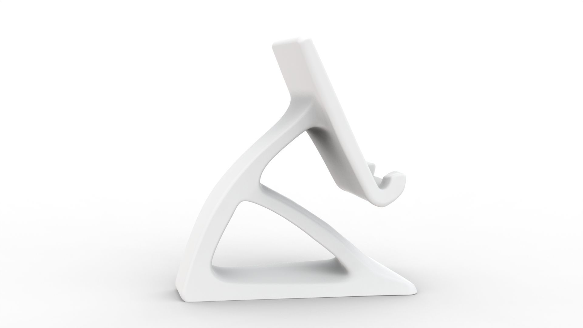 Modern Minimalist Phone Stand 3D Model STL Ready to Print 3D print model_7