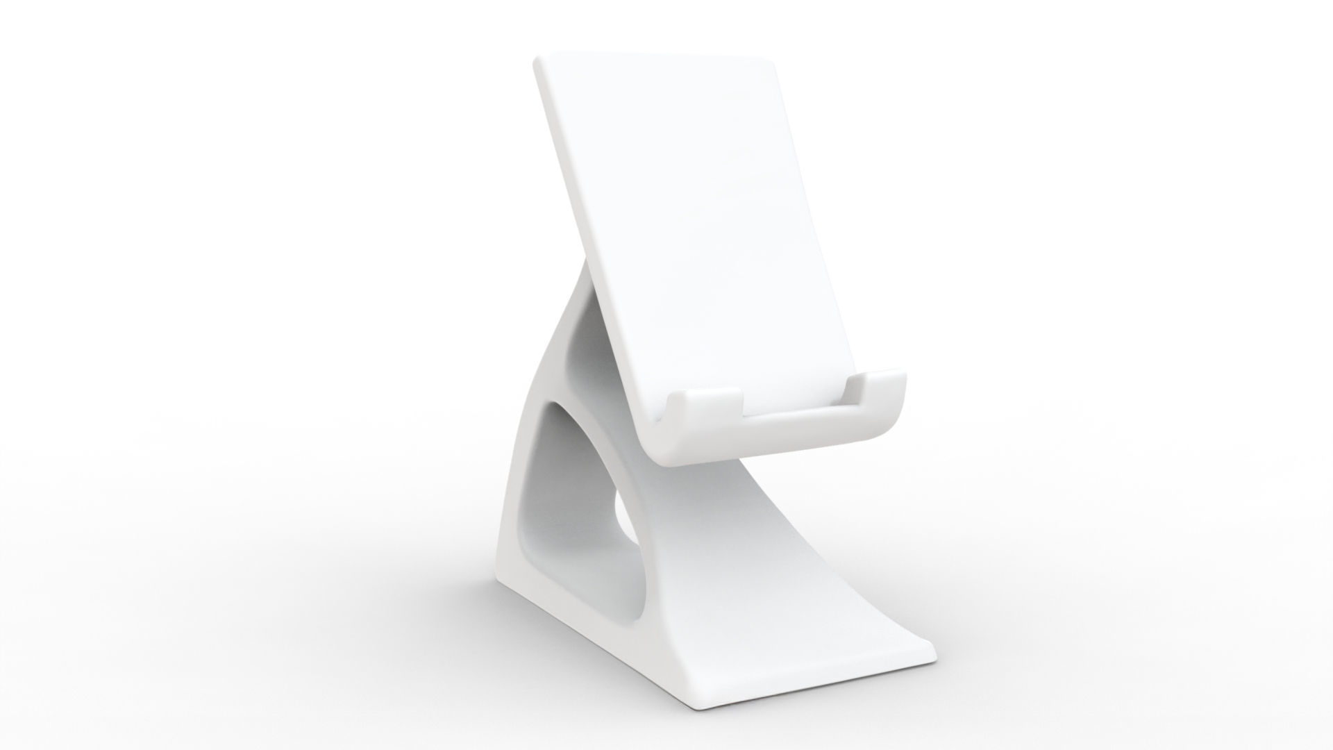 Modern Minimalist Phone Stand 3D Model STL Ready to Print 3D print model_1