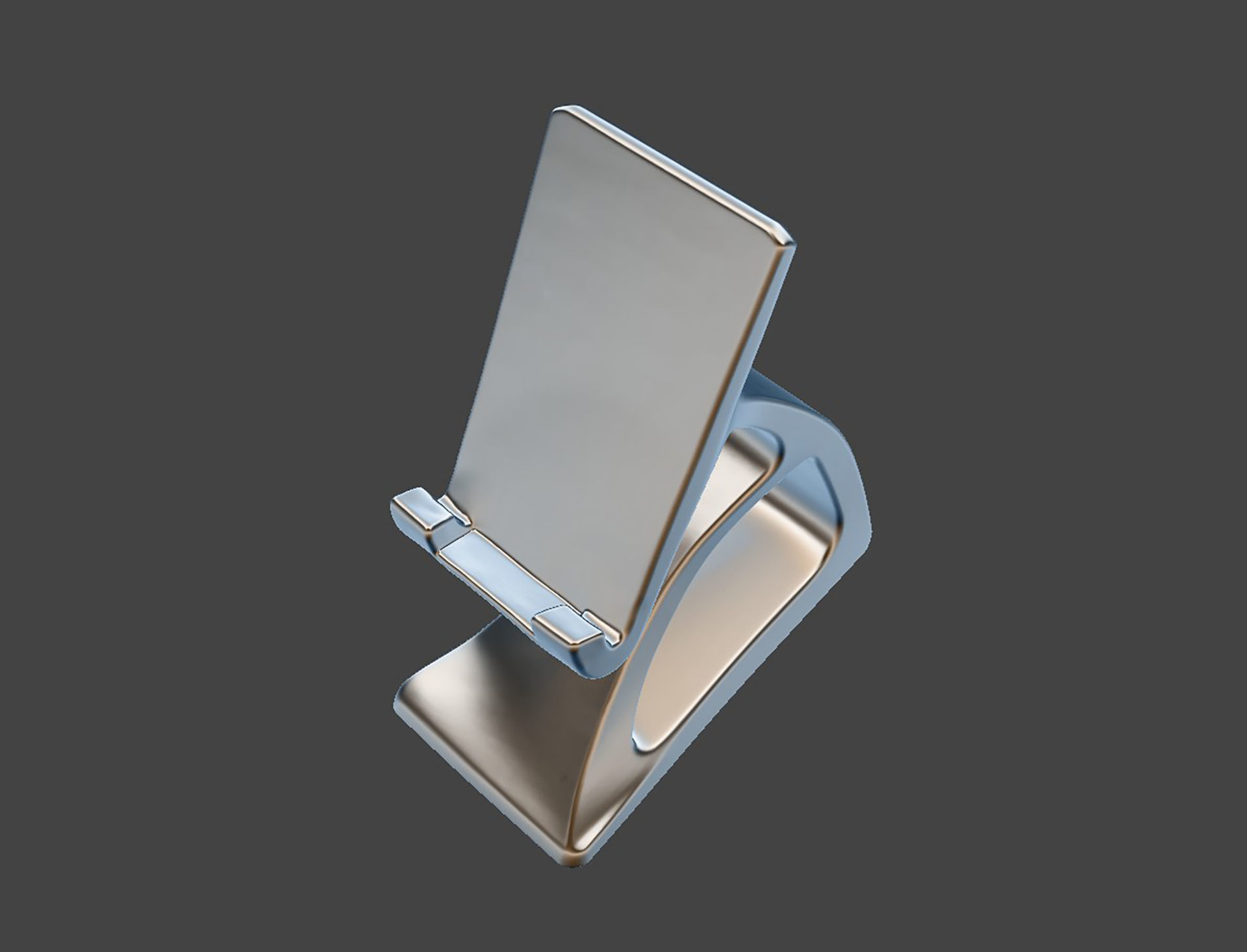 Modern Minimalist Phone Stand 3D Model STL Ready to Print 3D print model_8