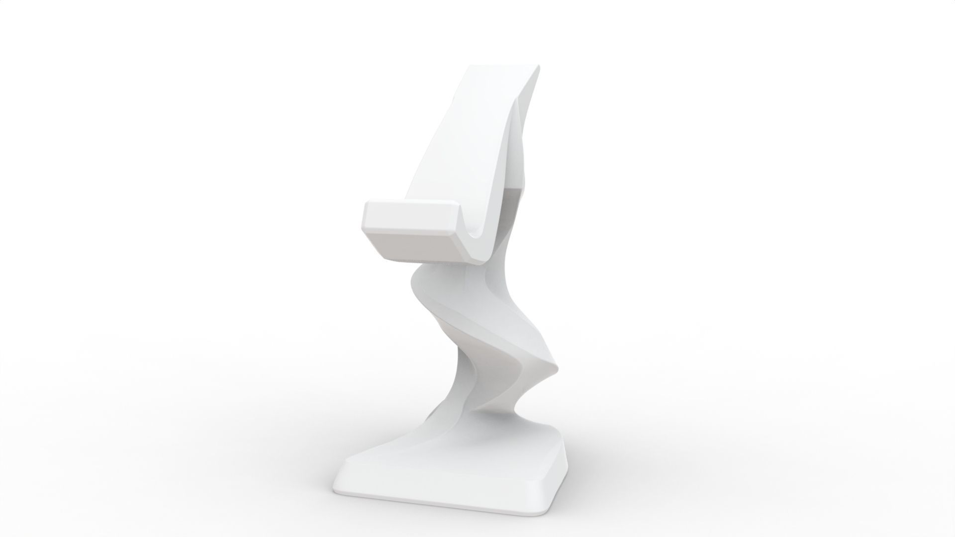Twist Spiral Phone Stand 3D Model - STL Ready to Print 3D print model_4
