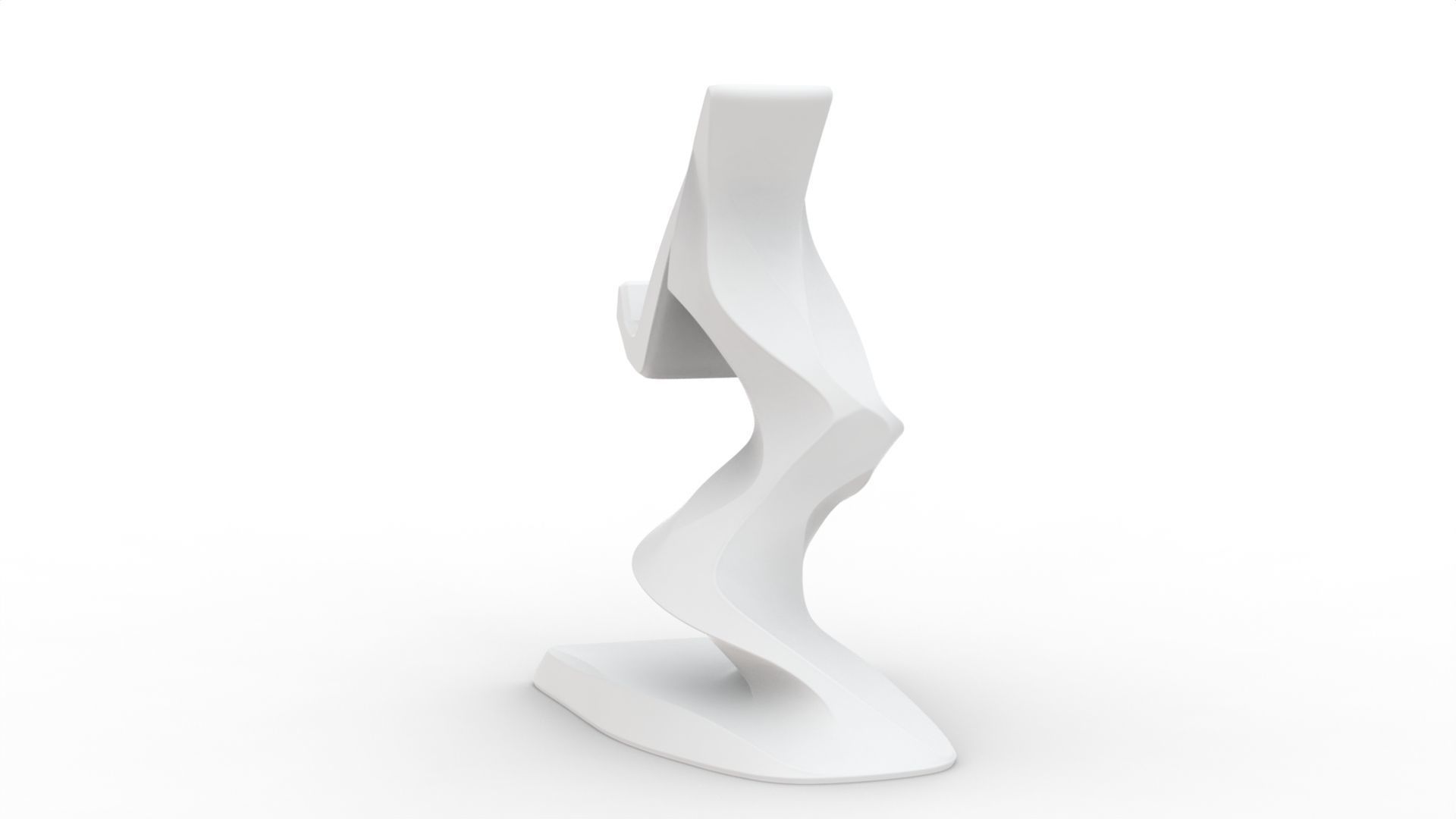 Twist Spiral Phone Stand 3D Model - STL Ready to Print 3D print model_7