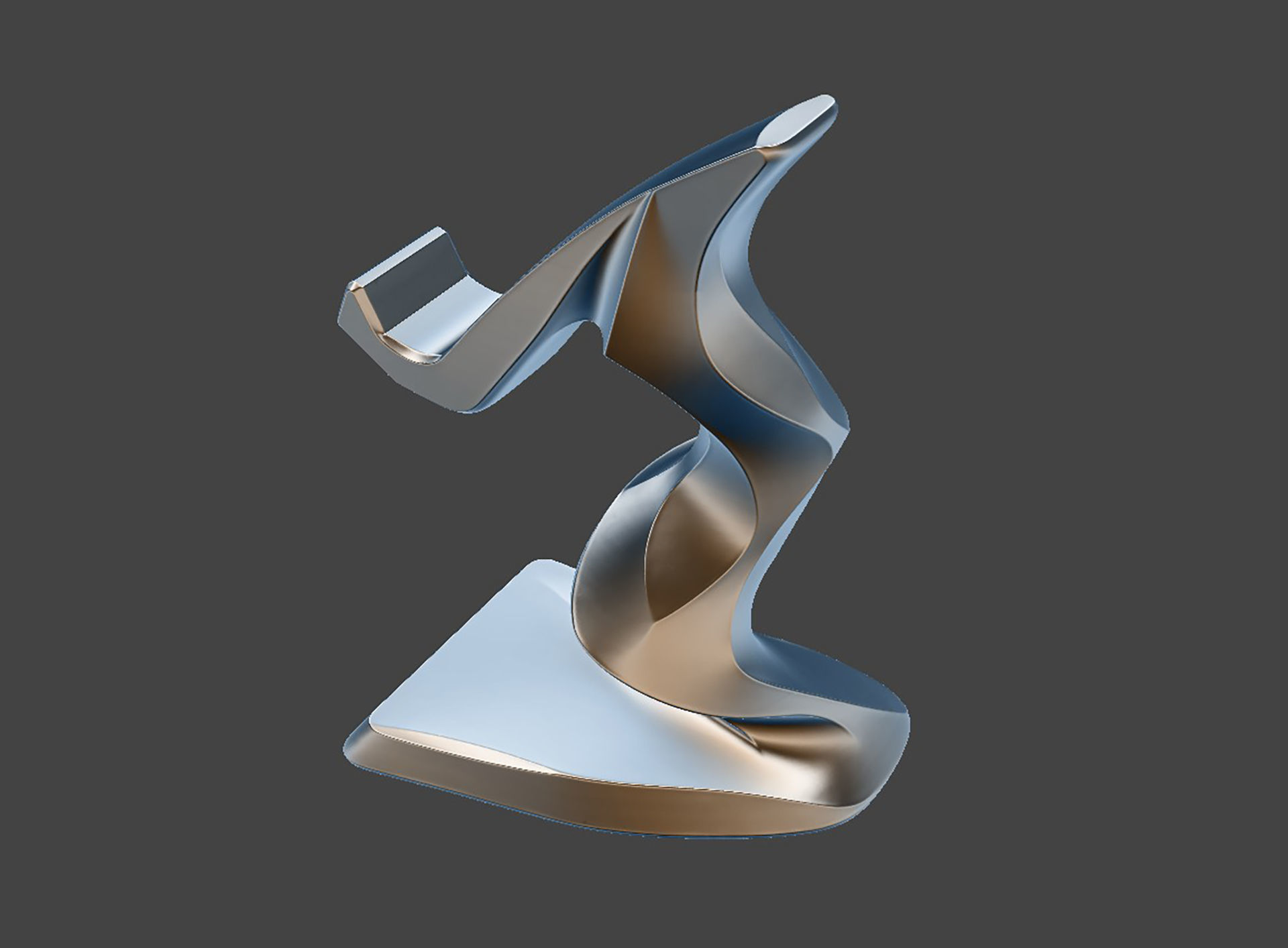 Twist Spiral Phone Stand 3D Model - STL Ready to Print 3D print model_8