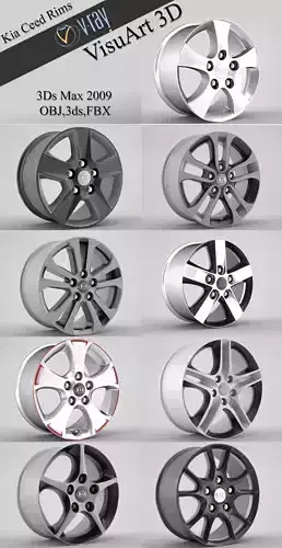 Kia Ceed Rims collection 3D model