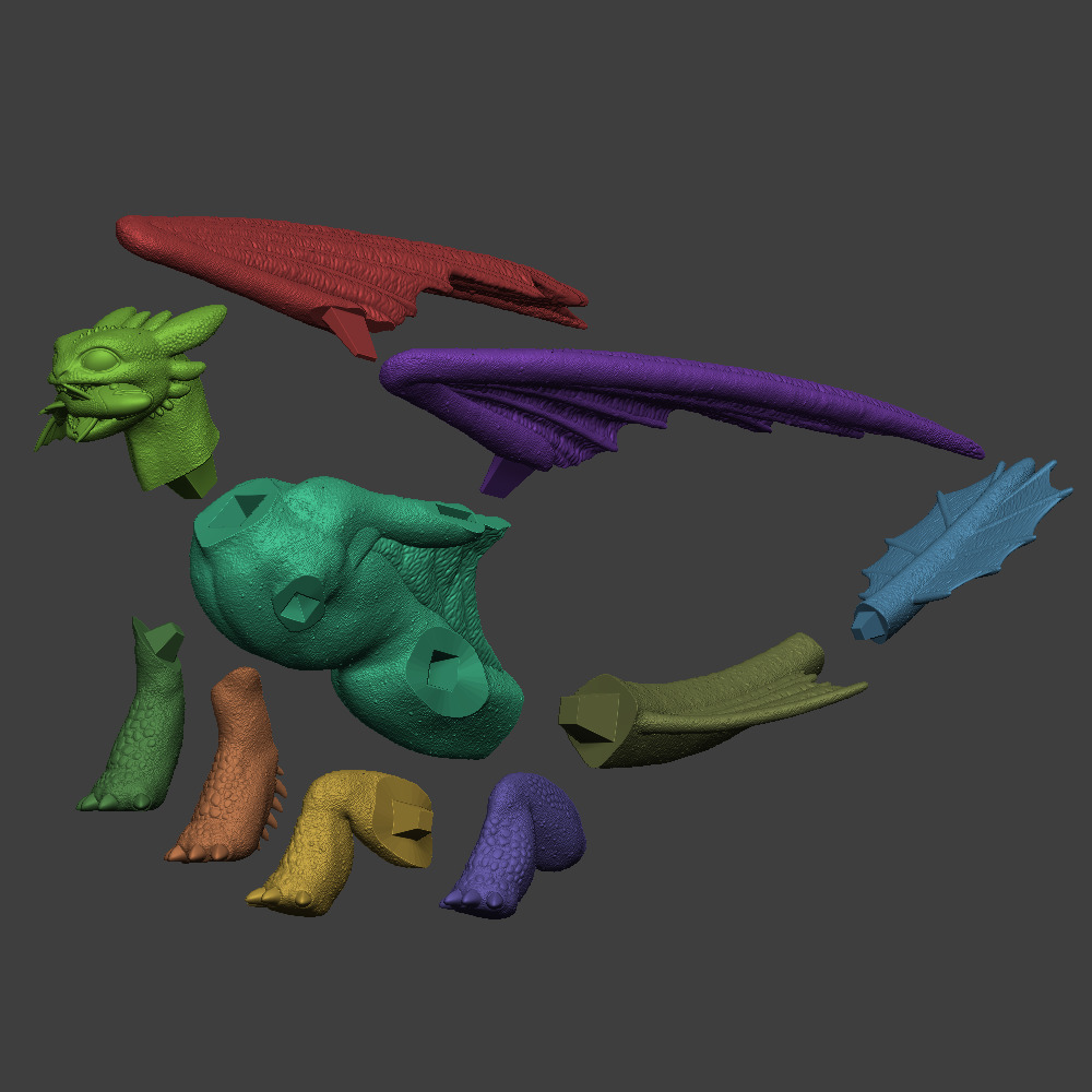 Toothless with Fish 3D print model_2