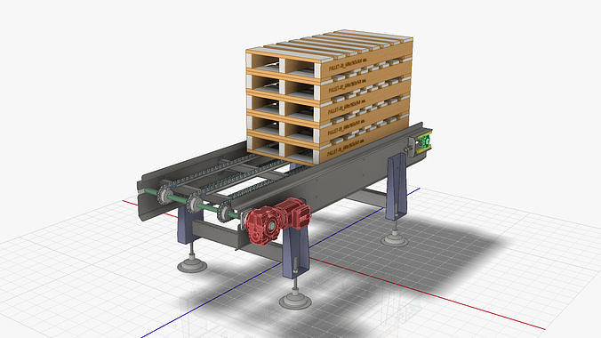 Chain Conveyor 01 Low-poly 3D model